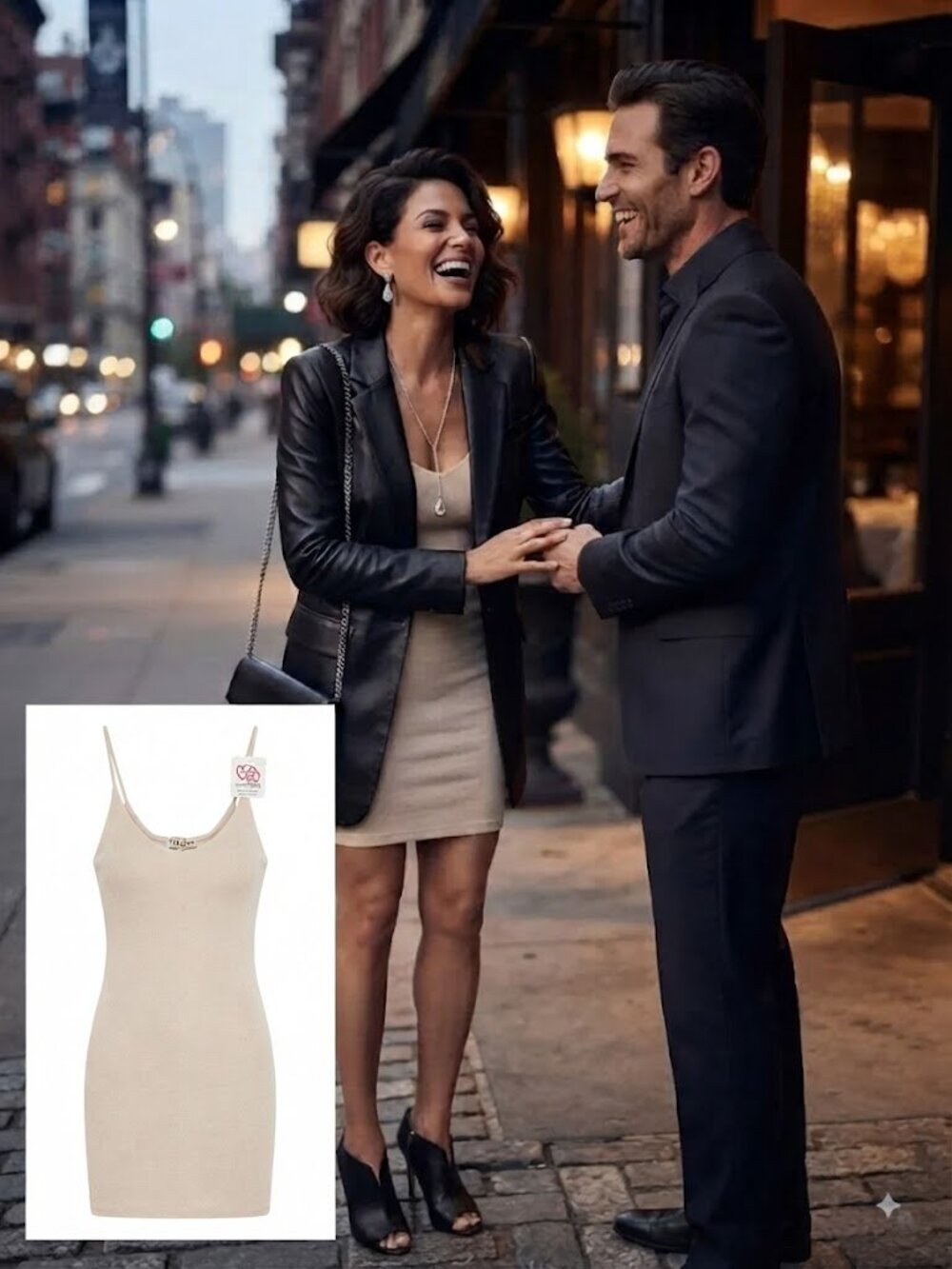 Women's Light Cream Mini Dress- Size Medium